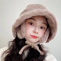 귀달이 끈 벙거지모자 방한 겨울 버킷햇