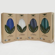 [엔젤그린]도원바이오테크 국내생산 옥수수빨대 생분해성100% PLA생분해성빨대 개별포장 100개입, 그린