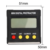 WSND Digital Bevel Box 360 Degree Mini Protractor Inclinometer Magnetic Base Electronic Plastic, 한개옵션0