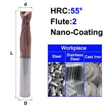 도구 MZG HRC 45 55 65 2 에지 4 플루트 스퀘어 밀링 커터 티타늄 가공 CNC 경질 합금 카바이드 공구 텅스텐 스틸 엔드밀, [02] 4F45C, [26] 20X20X100L
