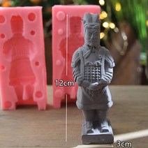 모아이 석상 조각상 오브제 돌 하르방 초상화 작은 부처 향기 촛불 금형 석고 장식 금형, 다크 카키