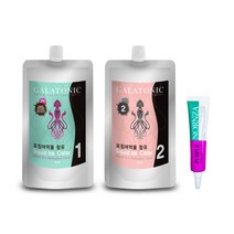 갈라토닉 오징어먹물 염색약 1제500g2제500g 헤어앰플 퍼플13ml 1개, 02 짙은갈색(3N), 1세트