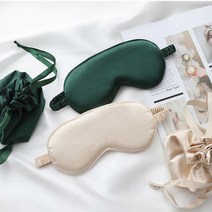 실크안대 수면안대 암막 실크 수면용 눈가리개 안대, 그린