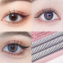 라페나 인조 속눈썹 셀프연장 부분 가닥 자연스러운 속눈썹 연장, 고급형뷰러_핑크, 1개