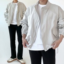 지스캇 원버튼 집업 코튼 오버핏 야상 자켓