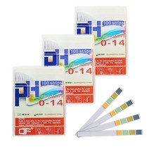 행복한농부 pH시험지(0-14) 스틱형(100장) 3박스 pH meter 리트머스 산도 수질측정종이 페이퍼