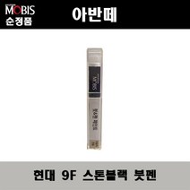 순정품 현대 아반떼 9F 스톤블랙 붓펜 자동차 도색 차량용 카페인트, 9F 스톤블랙 붓펜(모비스)