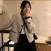Yuyu-여성용 벨벳 오레오 겉옷 봄/가을 프랑스 스타일 틈새 하이 센스 탑 리얼-