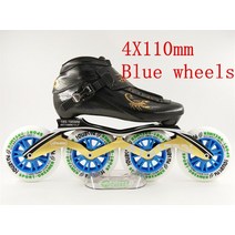 인라인스케이트성인용 성인인라인 PASENDI-인라인 스케이트 신발 성인 어린이 롤러 큰 바퀴 부츠 있는, 03 Blue 110mm wheels_05 37