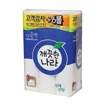 ACC804166물에잘녹는휴지 재생깨끗한나라 순수데코화장지.30롤입 코스트 홈쇼핑휴지, 1