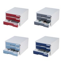 더라이프 시스템 칼라 서류함, 와인, 3단