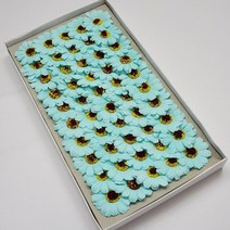 비누꽃 비누꽃바구니 꽃다발 플라워박스 50pcs 직경 5cm 비누 데이지 꽃, [10] LIGHT BLUE