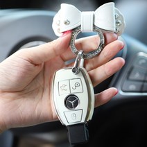 키케이스 벤츠 신 E클라스 E260E300S 급 S320S450S350 키홀더 GLS350GLS300 2910120883, 풀커버 화이트 _실버 집열쇠키홀더