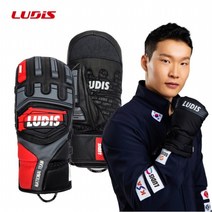 [루디스] National Team 알파인 스노보드 레이싱용 가죽 벙어리 장갑 LGM403, 색상:화이트-WT / 사이즈:L