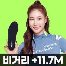 비거리+11.7M 엑스솔 롱기스트 2.0 인솔 골프깔창 골프화깔창 기능성 신발 깔창, 블랙/270mm