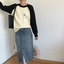 FANSYLI 가을겨울 라운드넥 나그랑 스웨터 여 루즈핏 코트 도톰한 긴팔 상의 코디 니트 패션 L9S01