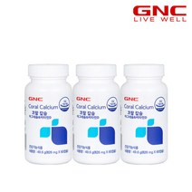 [GNC]코랄칼슘 마그네슘 & 비타민 D(60캡슐)x3병, 단품, 단품