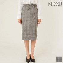 미쏘 H라인 체크 미디스커트 MIWWH9923A