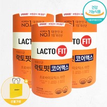 NEW 종근당건강 락토핏 코어맥스 프로바이오틱스 아연 + 생활집사 선물가방, 3통, 60포