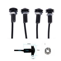 볼락집어등 미니 수중 집어등 4x 잠수정 해양 LED 보트 라이트 IP68 방수 수중 낚시 야간 조명 12V 풍경 L, 01 18mm Black_02 Red