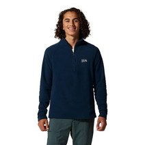 Mountain Hardwear 남성용 표준 폴라텍 마이크로플리스 1/4 지퍼 하드웨어 네이비 미디엄