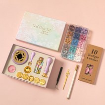 빈티지 왁스 스탬프 세트 10 개/상자 가열 용광로 스푼 비즈 키트 결혼식 초대장 씰링 스탬핑 용융 DIY 공, 09 9