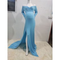 만삭사진 원피스 셀프 만삭촬영 드레스 여성복 일본 복 여성 브이넥 절개 테일 점프 슈트 코튼 사진