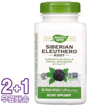 네이처스웨이 시베리안 엘류테로 루트 가시오가피 뿌리 425mg 비건 180캡슐 3통, 1개, 기본