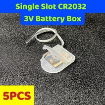 납산 배터리 2/5PCS 단일 슬롯 CR2032 코인 셀 배터리 홀더 케이스 커버 ON-OFF 스위치 리드 와이어 3V 상, 02 Transparent-5PCS
