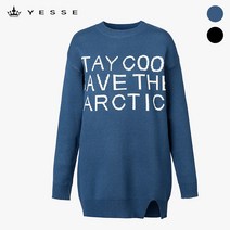 [예쎄] (예쎄) 레터링포인트롱 니트 풀오버(YU01KP07M)