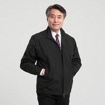 파파브로 남자 간절기 하이넥 비즈니스 집업 점퍼 HA-JUA-D-블랙