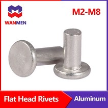 인서트너트 플랫 헤드 알루미늄 리벳 인두 핸드 구동 네일 솔리드 AL 노크 M2 M3 M4 M5 M6 M8, [12] 30mm, [03] M3(100pcs)
