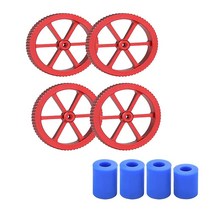 Ender 3 스프링 Creality 업그레이드 레드 알루미늄 핸드 트위스트 레벨링 너트 4개 및 블루 히트베드 실리콘 레벨링 기둥 마운트 4개 Ender 3/3 Pro/3v2, Blue Silicone Mount