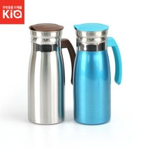 원리빙 손잡이 웰빙 스테인레스물병 물통 고급 식당용, 원리빙 웰빙 스텐물병 1000ml, 1000ml