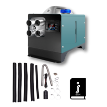 베이시크 무시동 히터 온풍기 차량용 캠핑용 일체형 저소음펌프 차박, 1구(알루미늄), 12V, 그린, 1개