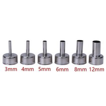 힛툴 힛건 열풍기 히팅건 3/4/5/6/8/12MM 히트 건 노즐 22mm 858D 스테인레스 스틸 디 솔더링 스테이션 열풍 용접 토치 부품 Aoyue 906 968 850 602