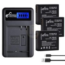 카메라 배터리 DMW-BLG10 DMW-BLE9 및 듀얼 충전기 파나소닉 루믹스 GF5 GF6 GX7 GX9 LX100 GX80 GX85 BLG10 BLG10e 용 1280mAh, 02.Charger and 3Battery