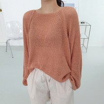 바렛 부클 니트 8color / 보트넥 봄여름 / 인기폭주 / 빅사이즈 여성의류 박스티 그물 커버업 [국내생산], FREE, 바렛 부클 니트_브릭오렌지