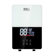 전기 온수기 목욕 장치 가정용 소형 변환 뜨거운 물, 6.0kw 화이트 6버튼 항온 + 누출 방지