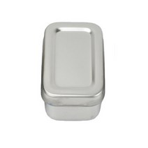 스텐 사각 보존식용기 8X5CM 음식보관용기 원형 급식소 보존식보관 어린이집, 1개