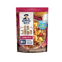롯데제과 퀘이커 오트 그래놀라 시리얼 크랜베리바나나, 3개입, 350g