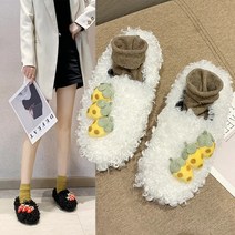 [Myshe]여성 가을겨울 인조털 신발 뽀글이 슬림온 로퍼 Myshe qxz1121YCjd4