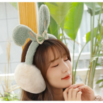 프리티슈슈 접이식 방한 동물 털 귀마개 2개 세트