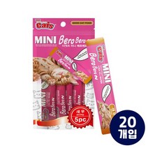더캣츠 미니베로베로 새우 고양이 츄르 간식 5P, 100팩