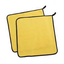 극세사 세차타월 2P 40X40CM 그레이엘로우 800GSM 자동차앞유리닦기 차량용걸레