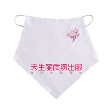 고대 스타일 헤어 액세서리 복면 고대 한복 얼굴 가리개 초선한 베일 고풍 자수 꽃무늬