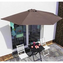 카페 루프탑 옥상 테라스 전원주택 펜션 정원 베란다 바닷가 어닝 하프 파라솔, 브라운