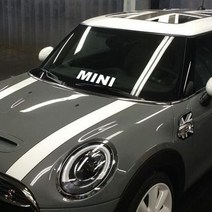 미니쿠퍼 자동차 MINI 포인트 차량용 스티커, MINI-M, 화이트반사, 1개