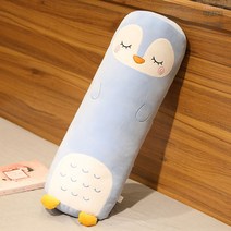 안고자는 롱 바디 필로우 쿠션 쿨 죽부인 원형 원형 인형 베개 일자형 공룡 긴 시원한 대형, =파란펭귄