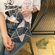 에코백 패턴무늬 손목가방 복주머니 천가방 미니 AD06